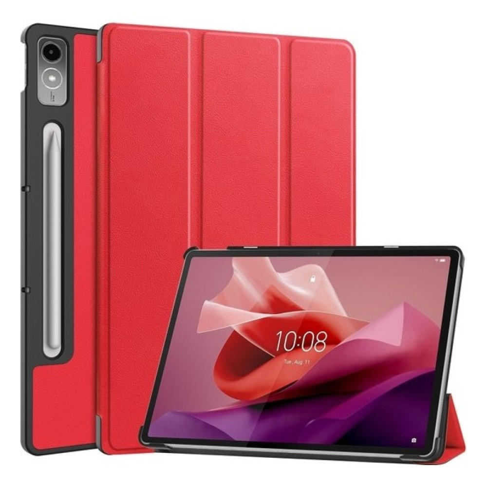 Lucky Power Lenovo Tab P12 12.7'' Folio Kılıf Çok Açılı Standlı Ince Hafif Koruyucu Kapak (Yurt Dışından) - Kırmızı Tablet Kılıfı Fiyatı