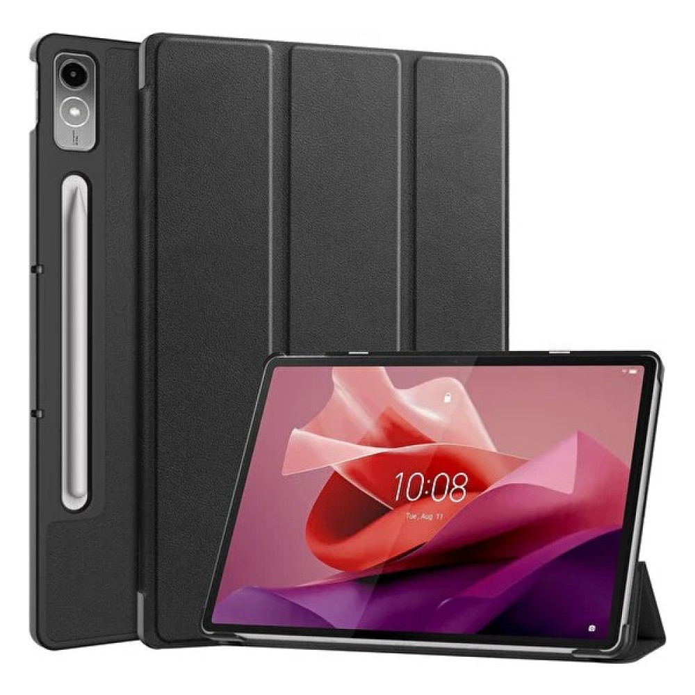 Lucky Power Lenovo Tab P12 12.7'' Folio Kılıf Çok Açılı Standlı Ince Hafif Koruyucu Kapak (Yurt Dışından) - Siyah Tablet Kılıfı Fiyatı
