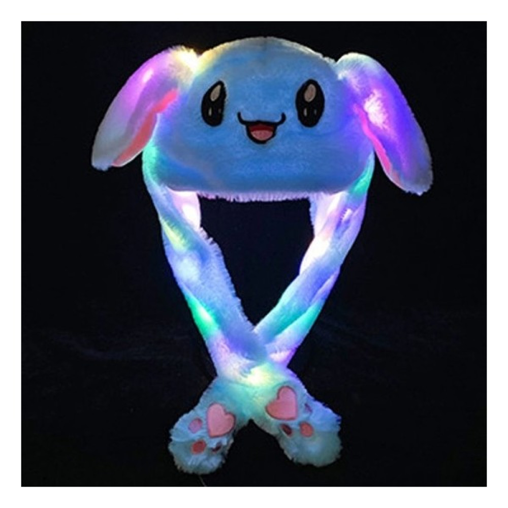 Lucky Power Mavi Kulakları Hareketli Işıklı Tavşan Şapka Peluş Oyun Arkadaşı 3 Modlu LED (Yurt Dışından) Peluş Oyuncaklar Fiyatı