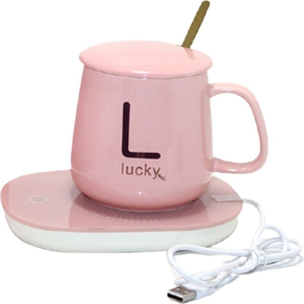 lucky USB Girişli Isıtıcılı Kupa Bardak Takımı-Pembe Fincan / Bardak / Kahve Takımı Fiyatı