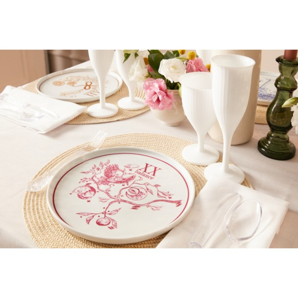 Lucra Charm Collection Düz Servis Tabağı Set 25CM - 2 Adet - Kırmızı - Sarı Oto Boyaları Fiyatı
