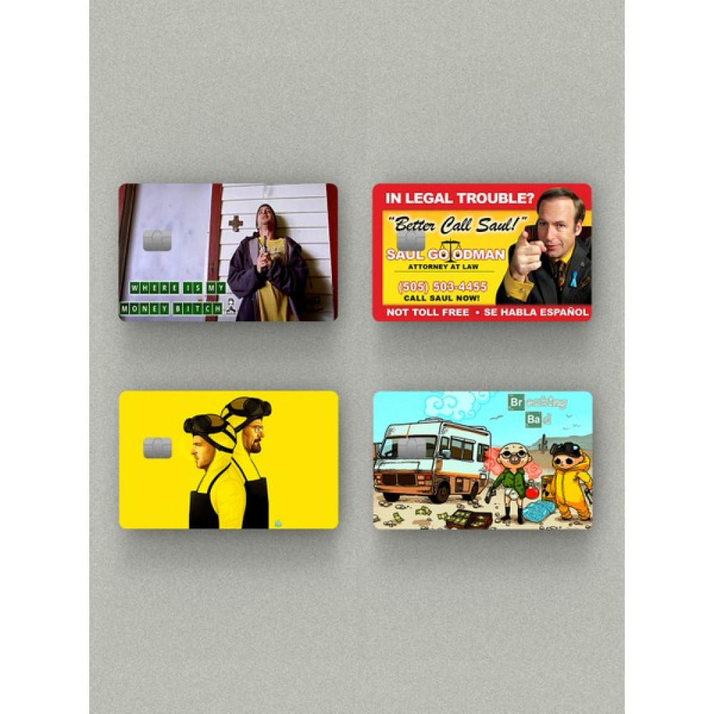 Ludio Breaking Bad 4'lü Set Kredi Kartı & Akbil Sticker Kaplama Ev & Dekorasyon Aksesuarları Fiyatı
