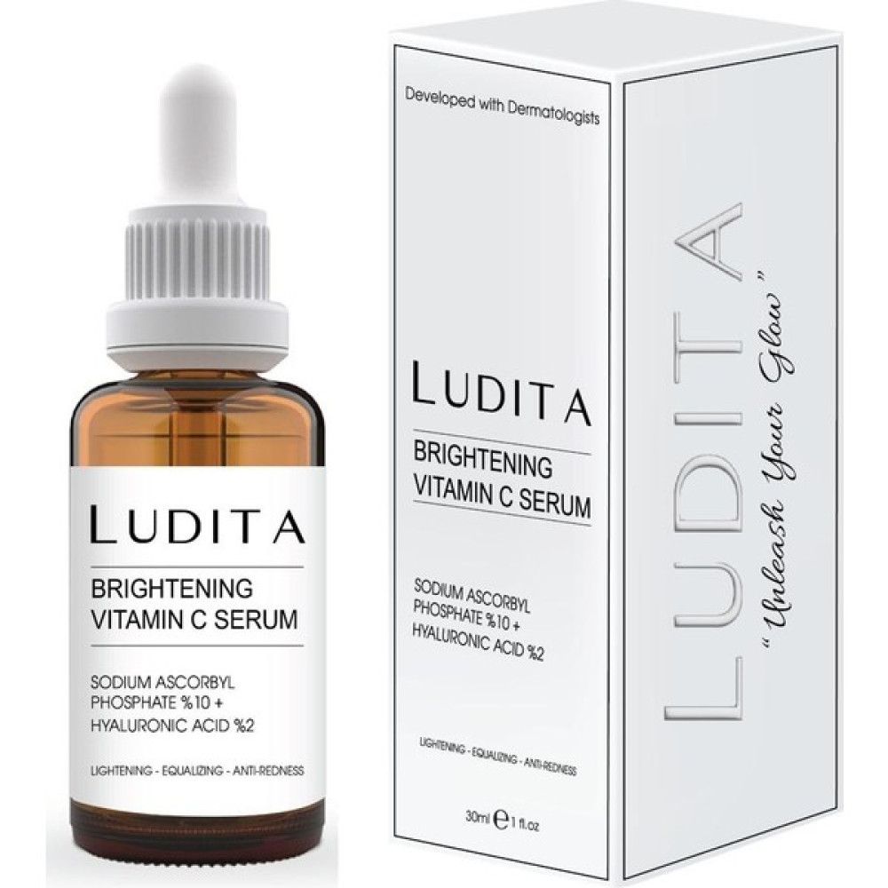 Ludita Aydınlatıcı, Renk Tonu Eşitleyici C Vitamini Serumu (Vitamin C 10% + Hyaluronic Acid 2%) Anti-Aging / Yaşlanma Karşıtı Fiyatı