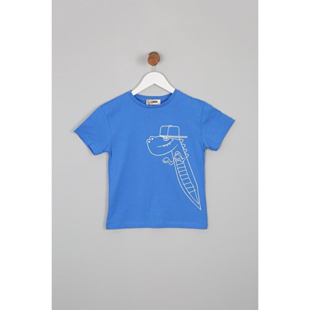 Luess Erkek Çocuk Regular Fit Dinazor Baskılı Kısa Kollu Tişört Kız Çocuk T-shirt Fiyatı
