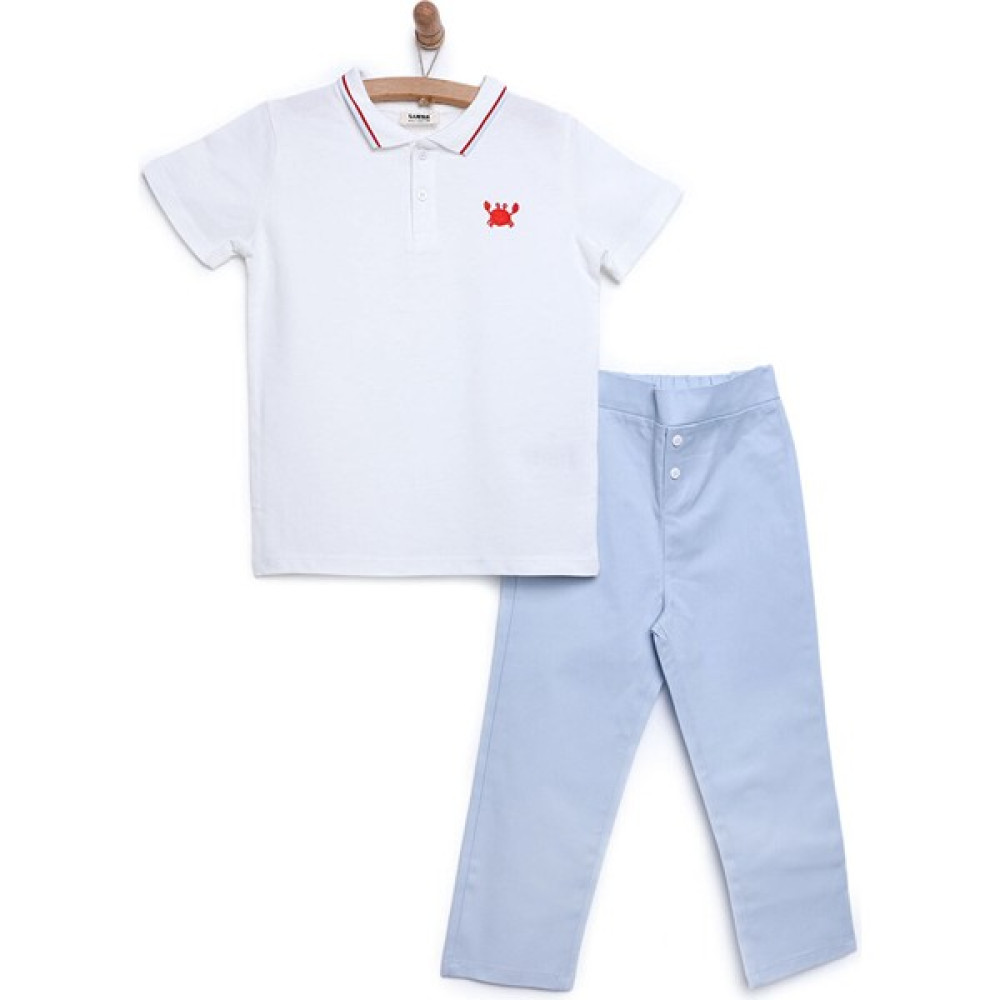 Luess Happy Boy Tshirt - Pantolon Erkek Bebek Bebek Giysi Takım Fiyatı