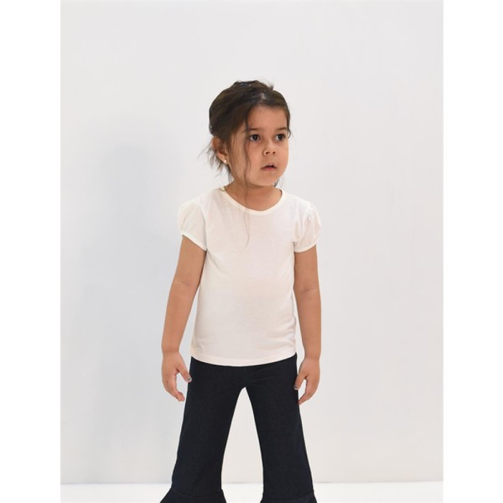 Luess Kız Çocuk Beyaz Karpuz Kol Pamuk Basic Beyaz Tshirt Kız Çocuk T-shirt Fiyatı