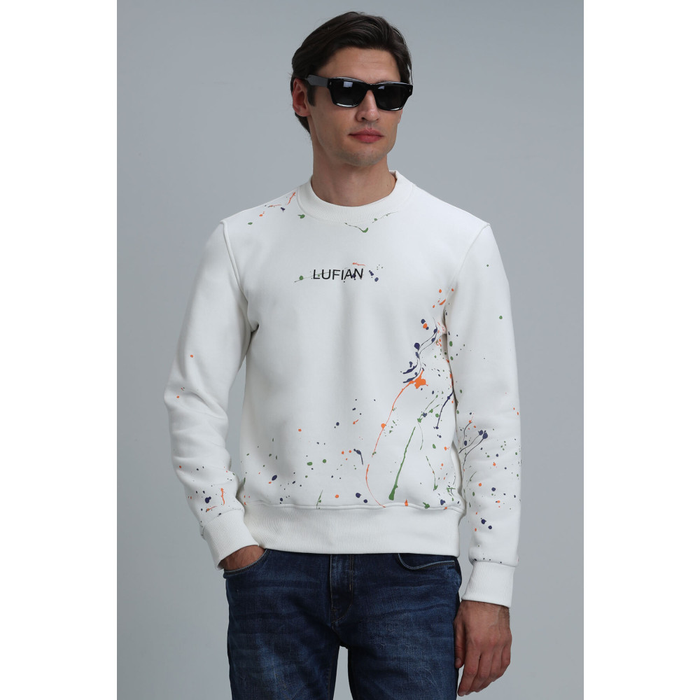Lufian Alexander Erkek Sweatshirt Kırık Beyaz M Beden Bayan Sweatshirt Fiyatı