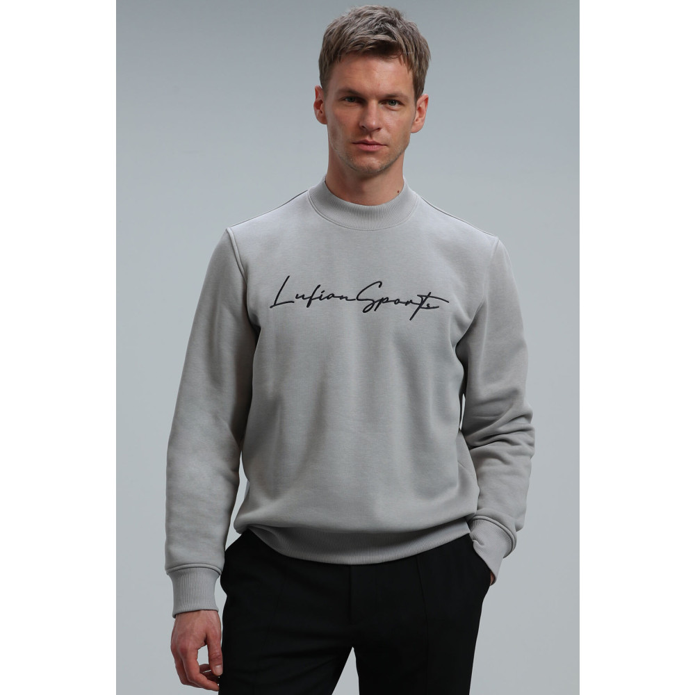 Lufian Lowe Erkek Sweatshirt Açık Gri 3XL Beden Bayan Sweatshirt Fiyatı