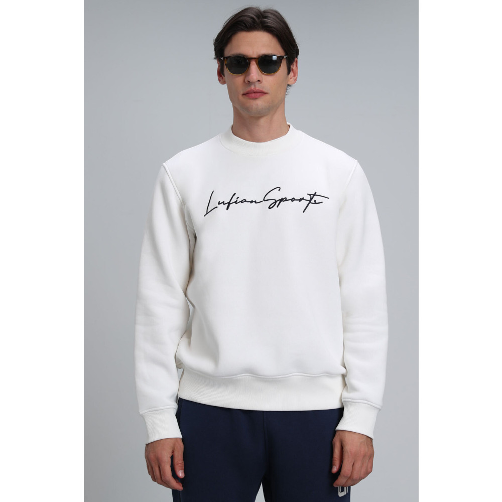 Lufian Lowe Erkek Sweatshirt Kırık Beyaz XL Beden Bayan Sweatshirt Fiyatı