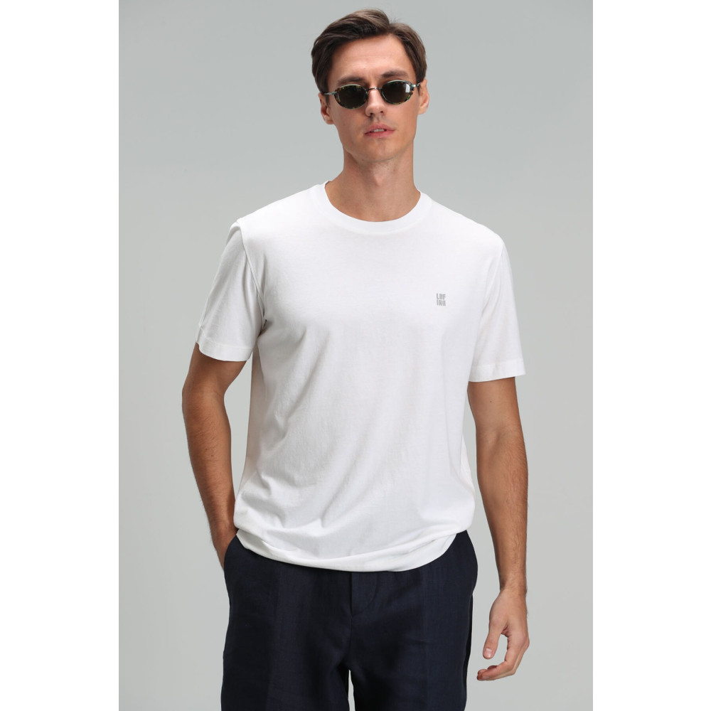 Lufian Sarder Erkek Basic Tişört Beyaz L Beden Bayan T-shirt Fiyatı