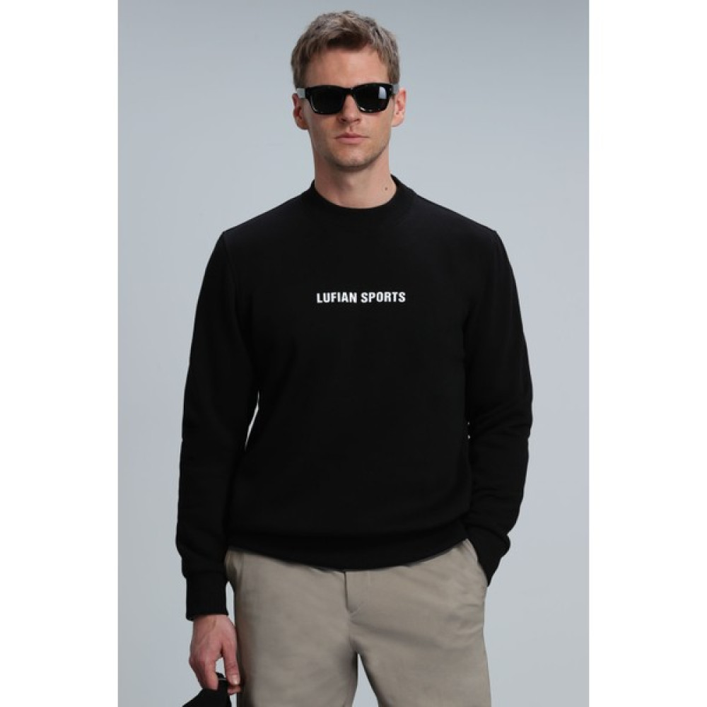 Lufian Star Erkek Sweatshirt Siyah Erkek Sweatshirt Fiyatı