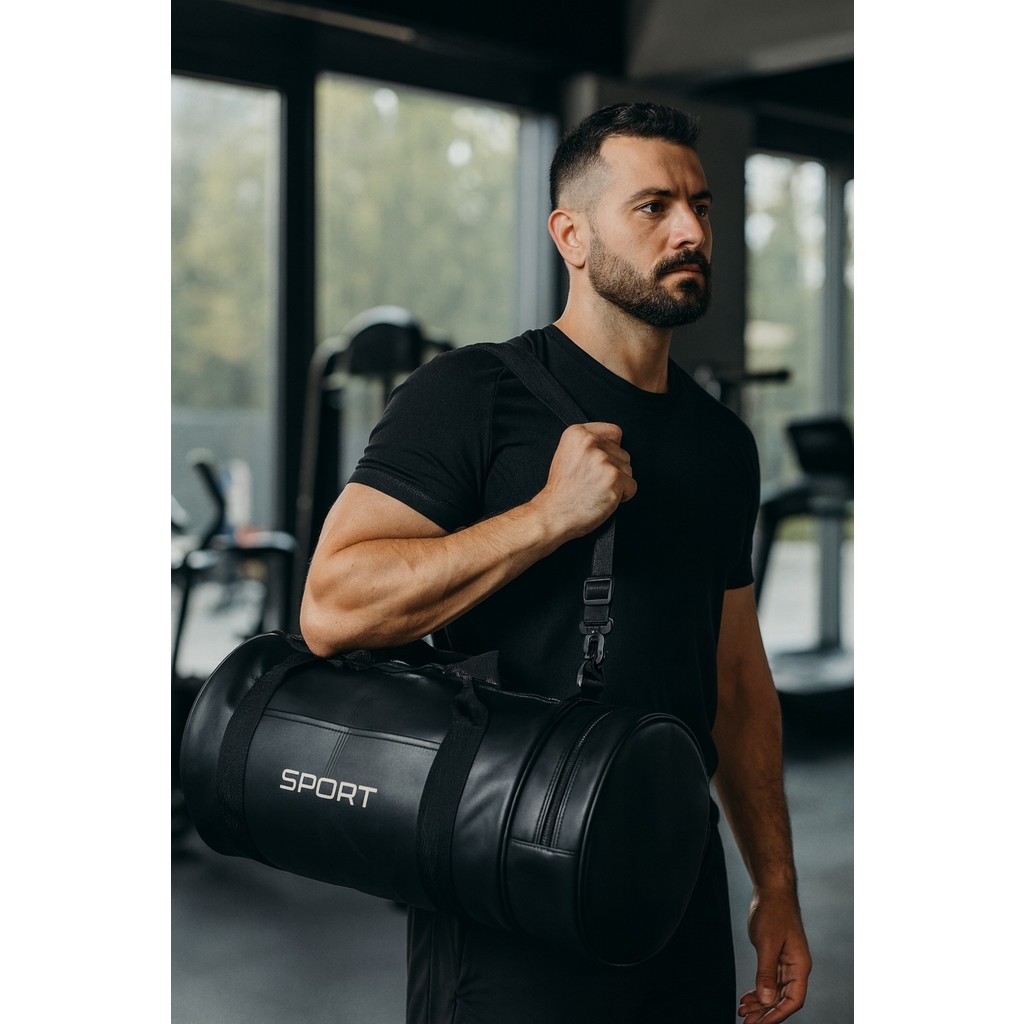 Lugmo Suni Deri Askılı Silindir Spor Çantası Unisex Fitness Çantası Modern Tasarım SSD / Solid State Drive Fiyatı