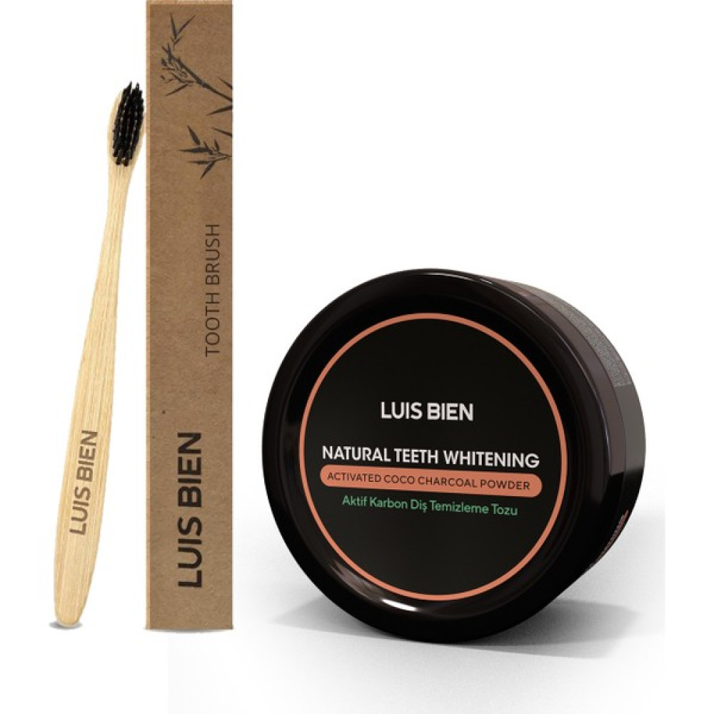 Luis Bien Aktif Karbon Diş Temizleme Tozu 50 gr + Bambu Diş Fırçası Set Diş Beyazlatıcılar Fiyatı