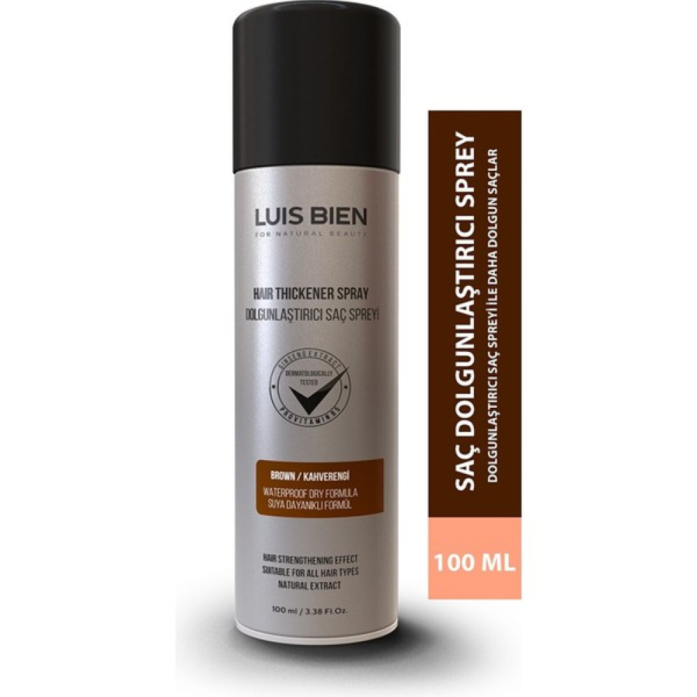 Luis Bien Hair Fiber Dolgunlaştırıcı Saç Spreyi 100 Ml - Kahverengi Saç Bakım Maskeleri & Serumlar & Spreyler Fiyatı