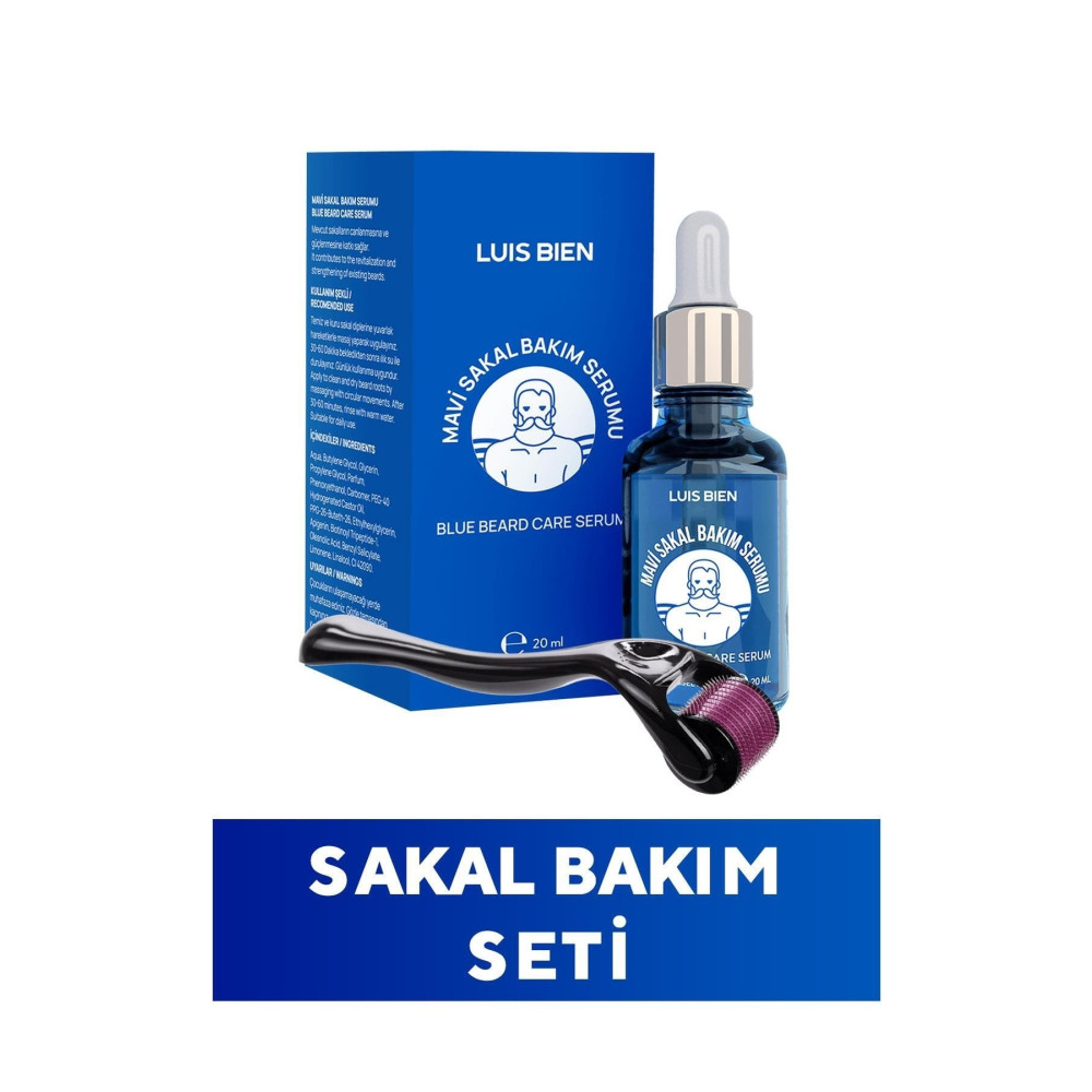 Luis Bien Mavi Sakal Serumu + Dermaroller Sakal Seti Saç Bakım Maskeleri & Serumlar & Spreyler Fiyatı