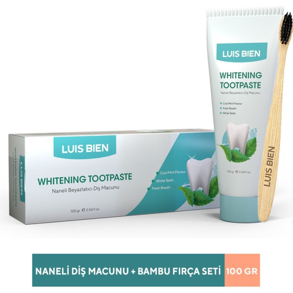 Luis Bien Naneli Beyazlatıcı Diş Macunu 100 Gr+Bambu Diş Fırçası Set Diş Macunları Fiyatı