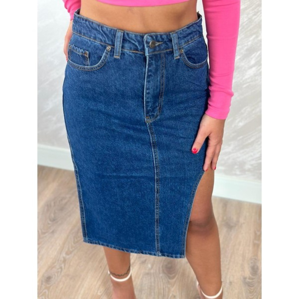 Luka Butik Derin Yırtmaçlı Kot Etek Etek Fiyatı