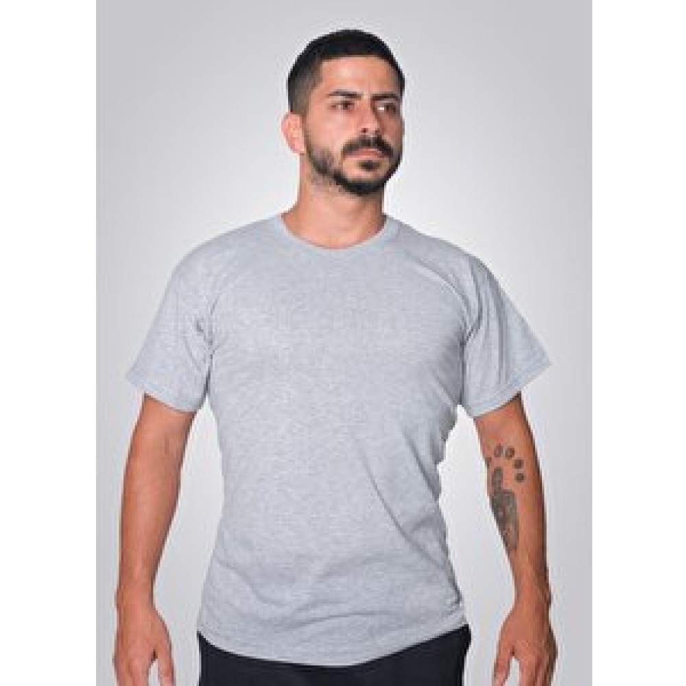 Lukitus Pamuklu Sıfır Yaka Kısa Kol Erkek T-shirt Gri Lacivert 2XL İş Güvenliği Ürünleri Fiyatı