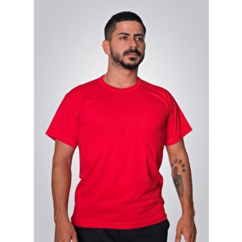 Lukitus Pamuklu Sıfır Yaka Kısa Kol Erkek T-shirt Lukitus Kırmızı M İş Güvenliği Ürünleri Fiyatı