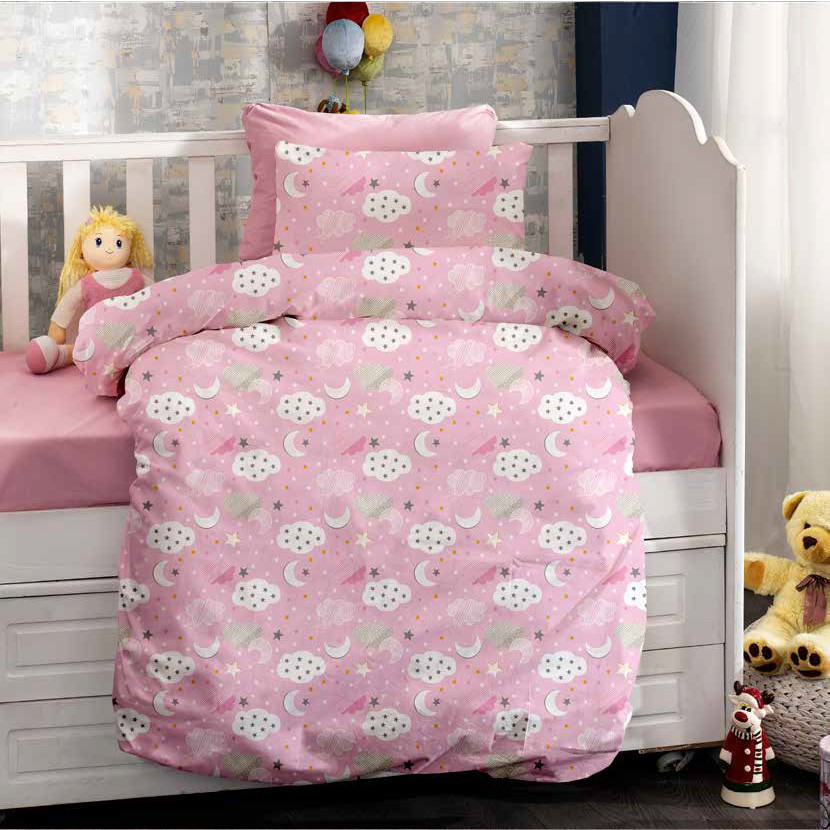 Lüks Dayanıklı Pamuklu Tek Kişilik Nevresim Takımı Çocuk Desen + Lastikli Çarşaf +1 Adet Yastık kılıflı - 160 x 220 cm Nevresim Takımı Fiyatı