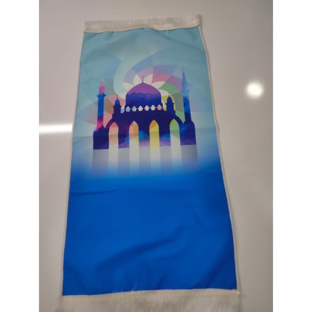 Lüks Home Cami Desenli Çocuk Erkek Seccadesi 10 Yaşa Kadar Uygun - Mavi - 90 x 45 cm Seccade Fiyatı