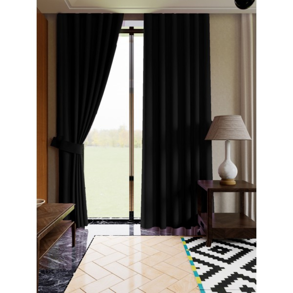 Lüks House Karartma Perde Blackout Fon Perde Siyah Düz Dikim En 275, Boy 250. - 275 x 250 cm Fon Perde Fiyatı