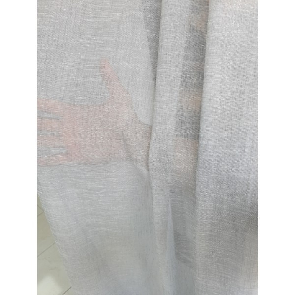 Lüks House Lüks Keten Görünümlü Tül Perde Pilesiz Etek Kurşunlu Gri Rengi. EN:100-BOY:250 - 100 x 250 cm Tül Perde Fiyatı