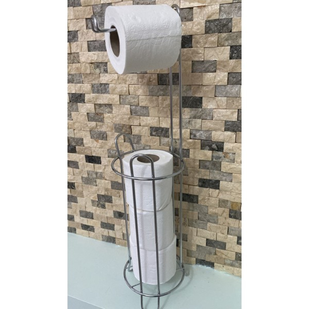 Lüks Metal Paslanmaz Dekoratif Ayaklı Wc Kağıtlığı Yedek Hazneli Krom - Krom Kaplama Tuvalet Kağıtlığı Fiyatı
