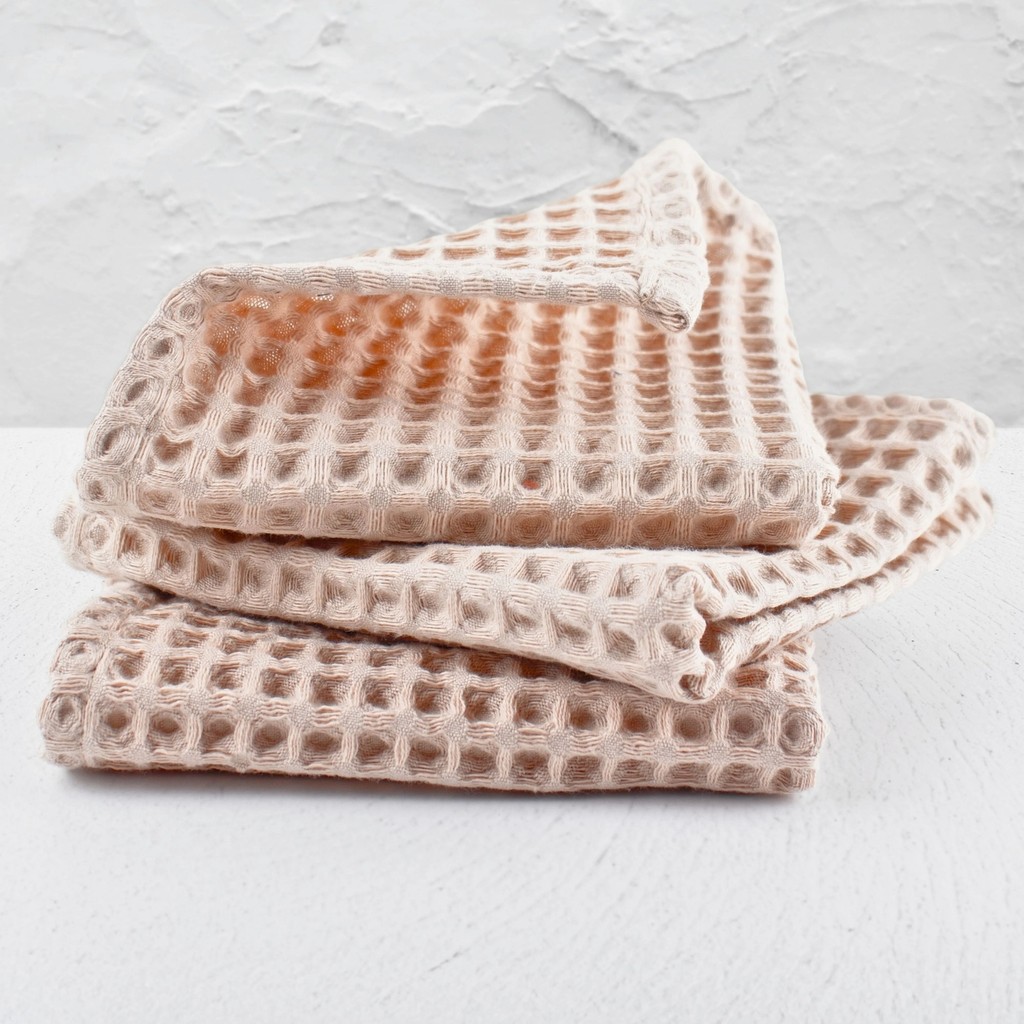 Lüks Mutfak Havlusu 3 Adet - Yüksek Kalite, 100% Pamuk, 30X30 Cm, Waffle Dokuma Washcloth Havlu - 30 x 30 cm - Bej El / Yüz Havlusu Fiyatı