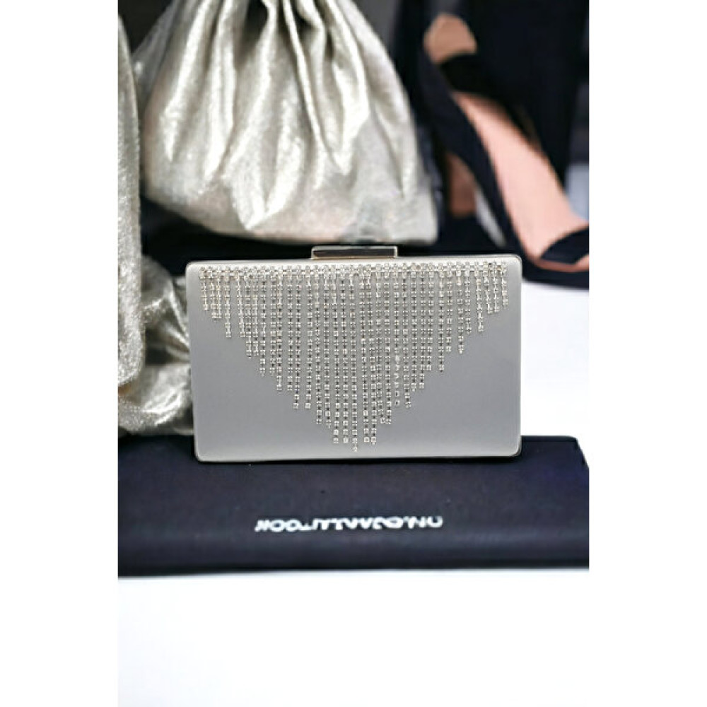 Lule Bags Saten Swarovski Püskül Taşlı Abiye Ince Model Kadın Abiye Çanta Abiye Çanta Fiyatı