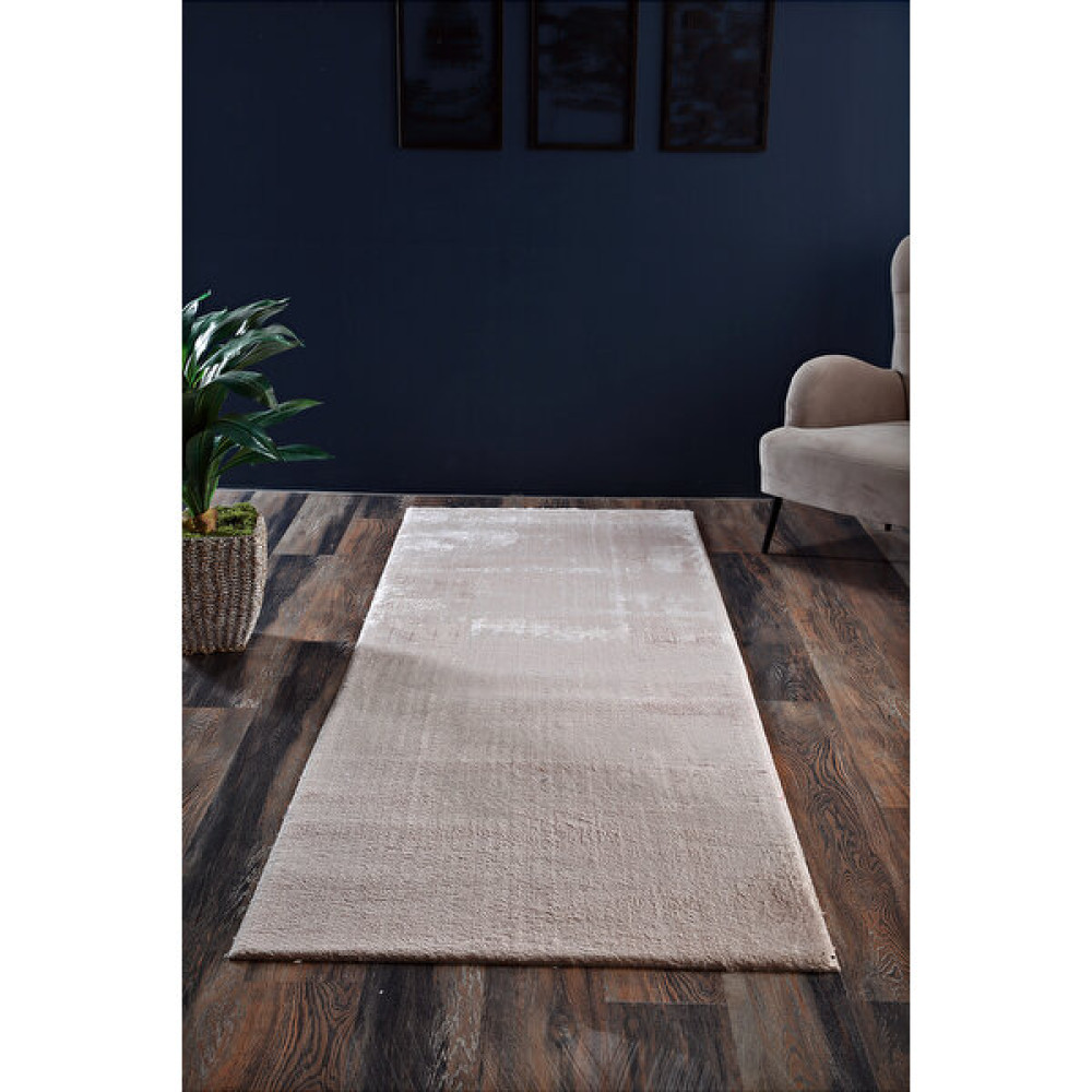 Lüle Halı Peluş Post Kaymaz Taban Yolluk Halı Vizon - 120 x 150 cm Yolluk Fiyatı