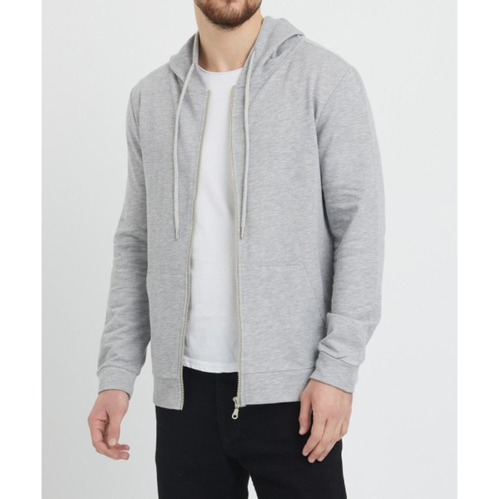 Lulu Giyim Gri Fermuarlı Kapüşonlu Sweatshirt Hırka Erkek Hırkalar Fiyatı