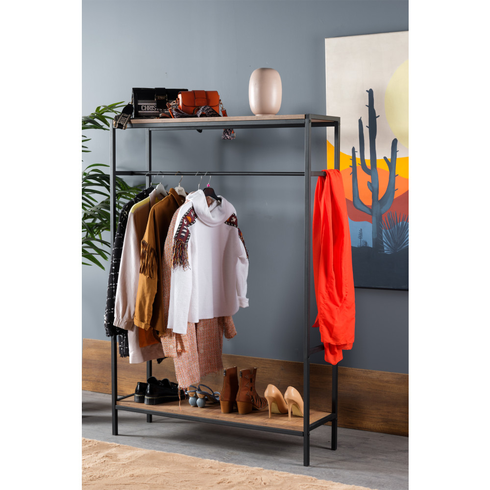 LuLu Home Raflı Askılık Konfeksiyon Askısı Elbise Askılığı Vestiyer Fiyatı