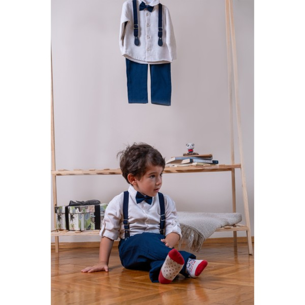 Lulu Kids Erkek Takım Elbise Papyonlu ve Slopetli "elmas" Modeli Bebek Giysi Takım Fiyatı