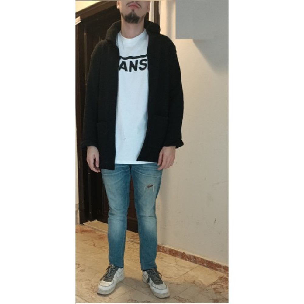 Luluyen Siyah Regular Fit Kapüşonlu Triko Uzun Hırka Erkek Hırkalar Fiyatı