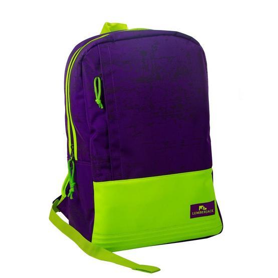 Lumberjack LMÇAN-6418 Kız Çocuk Okul Sırt Çantası Mor Yeşil