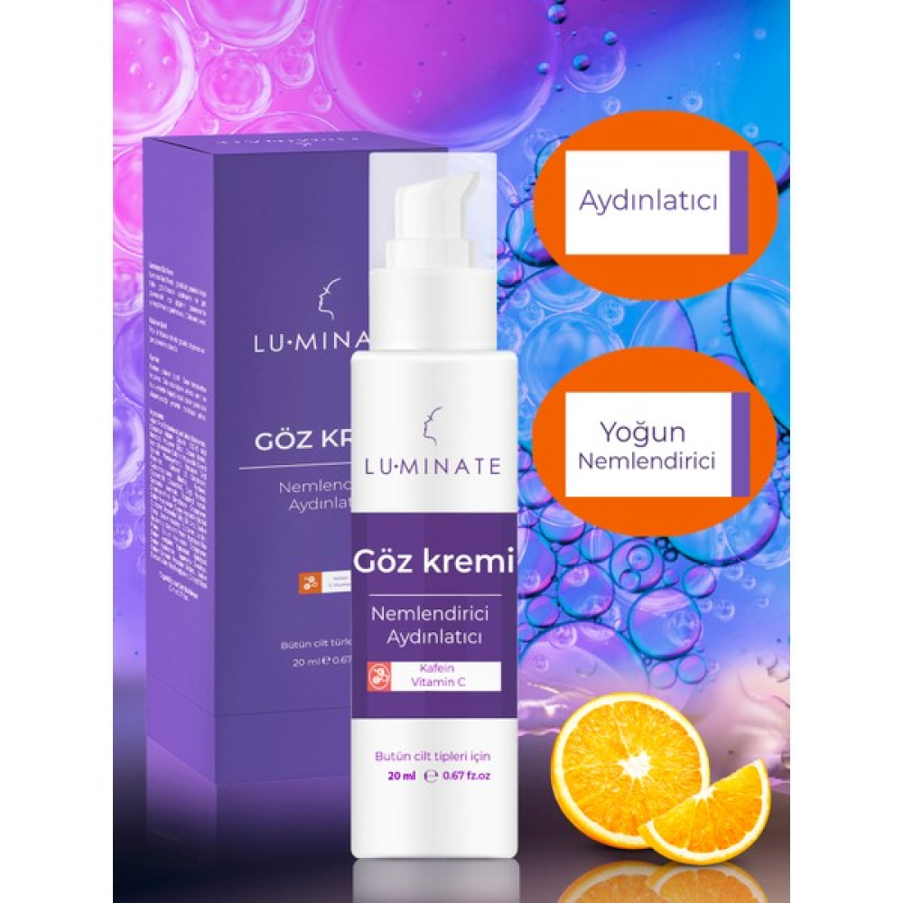 Luminate Göz Altı Kremi C Vitamin Kafein Şişlik Torbalanma Karşıtı Aydınlatıcı Göz Çevresi Nemlendirici 20 ml Göz Kremi Fiyatı