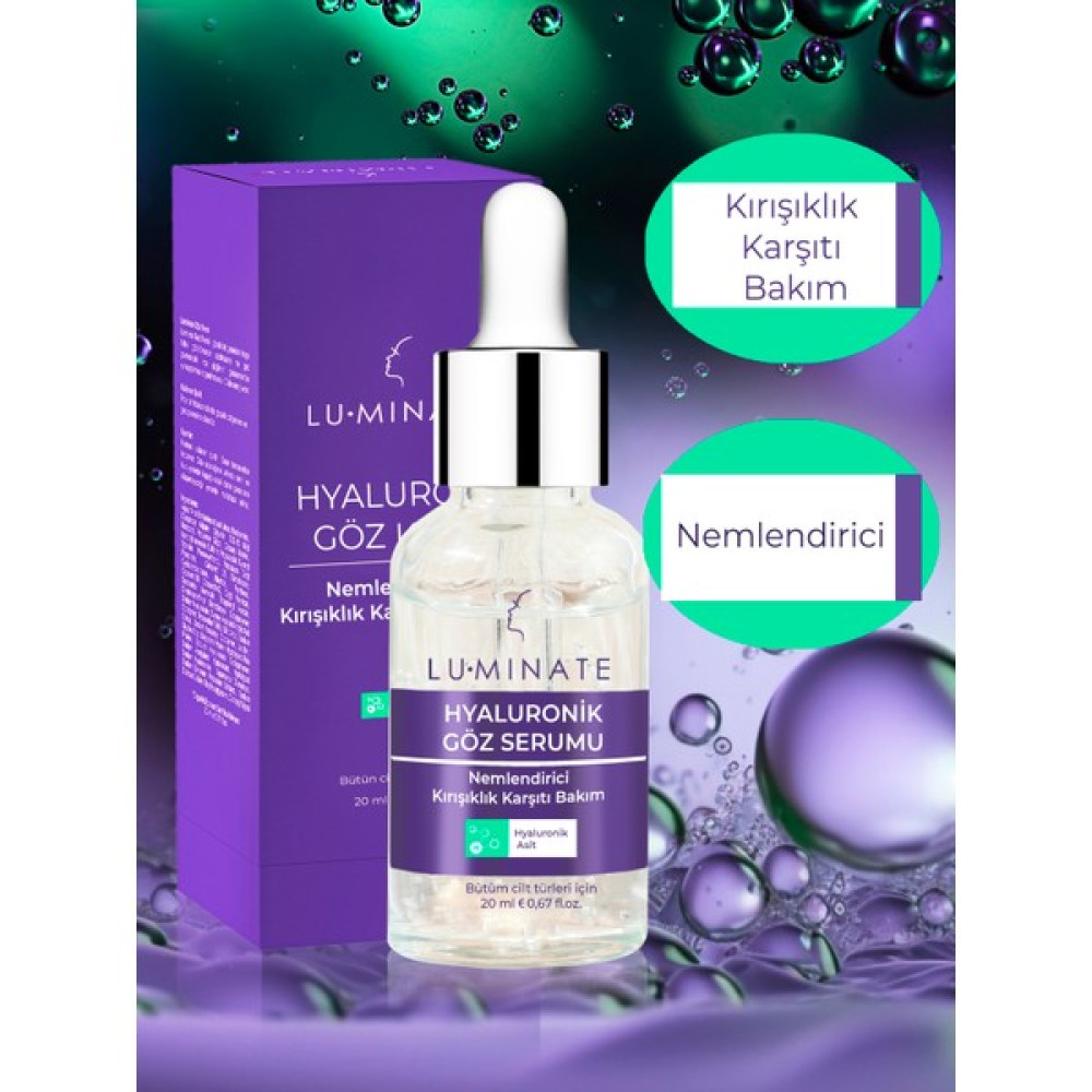 Luminate Hyaluronik Göz Altı Serumu Göz Çevresi Nemlendirici Yaşlanma Karşıtı 20 ml Göz Kremi Fiyatı