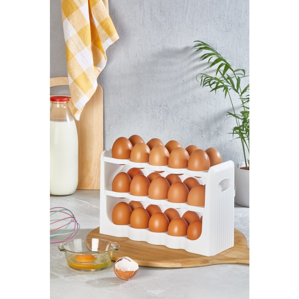 Lumindra 30 Bölmeli 3 Katlı Yumurtalık Organizer – Buzdolabı Düzenleyici, Bpa Içermeyen Yumurta Saklama Kabı - 1 Eşya Saklama / Düzenleme Fiyatı