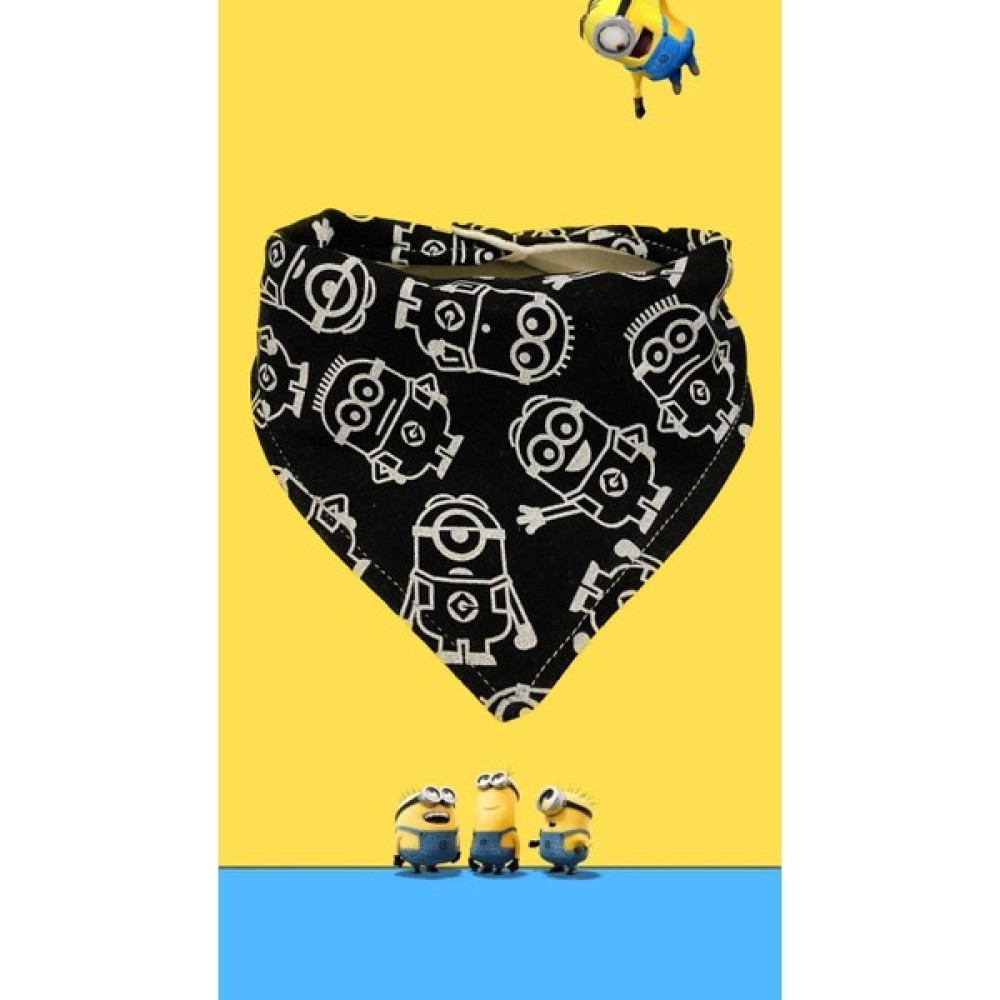 Lumos Trade Bebek Organik Kumaş Çift Katlı Minyonlar Karakterli Fular Mama Önlüğü - Salya Önlüğü - Renkli - Standart Mama Önlüğü Fiyatı
