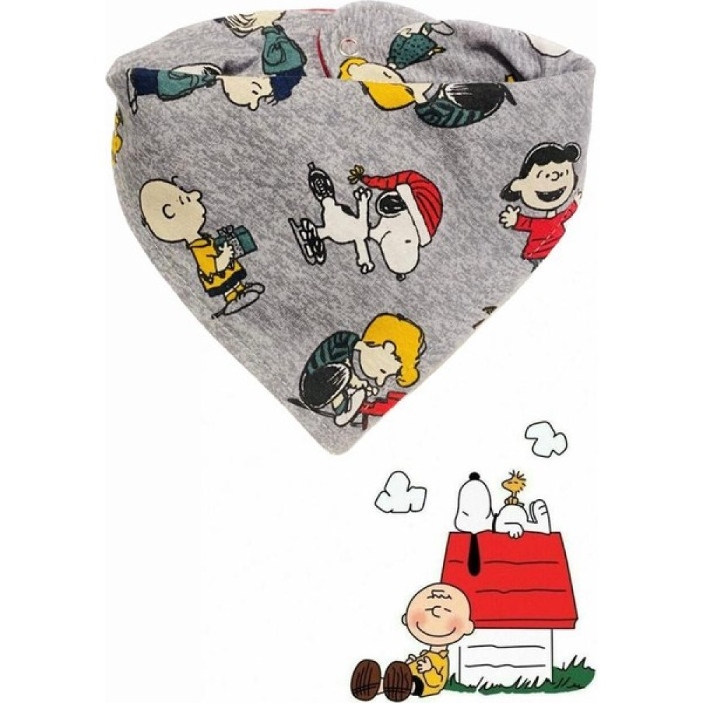 Lumos Trade Bebek Organik Kumaş Çift Katlı Snoopy Karakterli Fular Mama Önlüğü - Salya Önlüğü - Renkli - Standart Mama Önlüğü Fiyatı