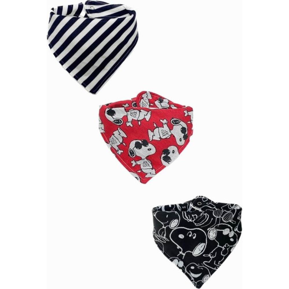 Lumos Trade Unısex Bebek %100 Pamuk Çift Katlı Snoopy Desenli Mama Önlüğü Salya Önlüğü 3 Adet - 0 - 2 Yaş - Renkli Mama Önlüğü Fiyatı