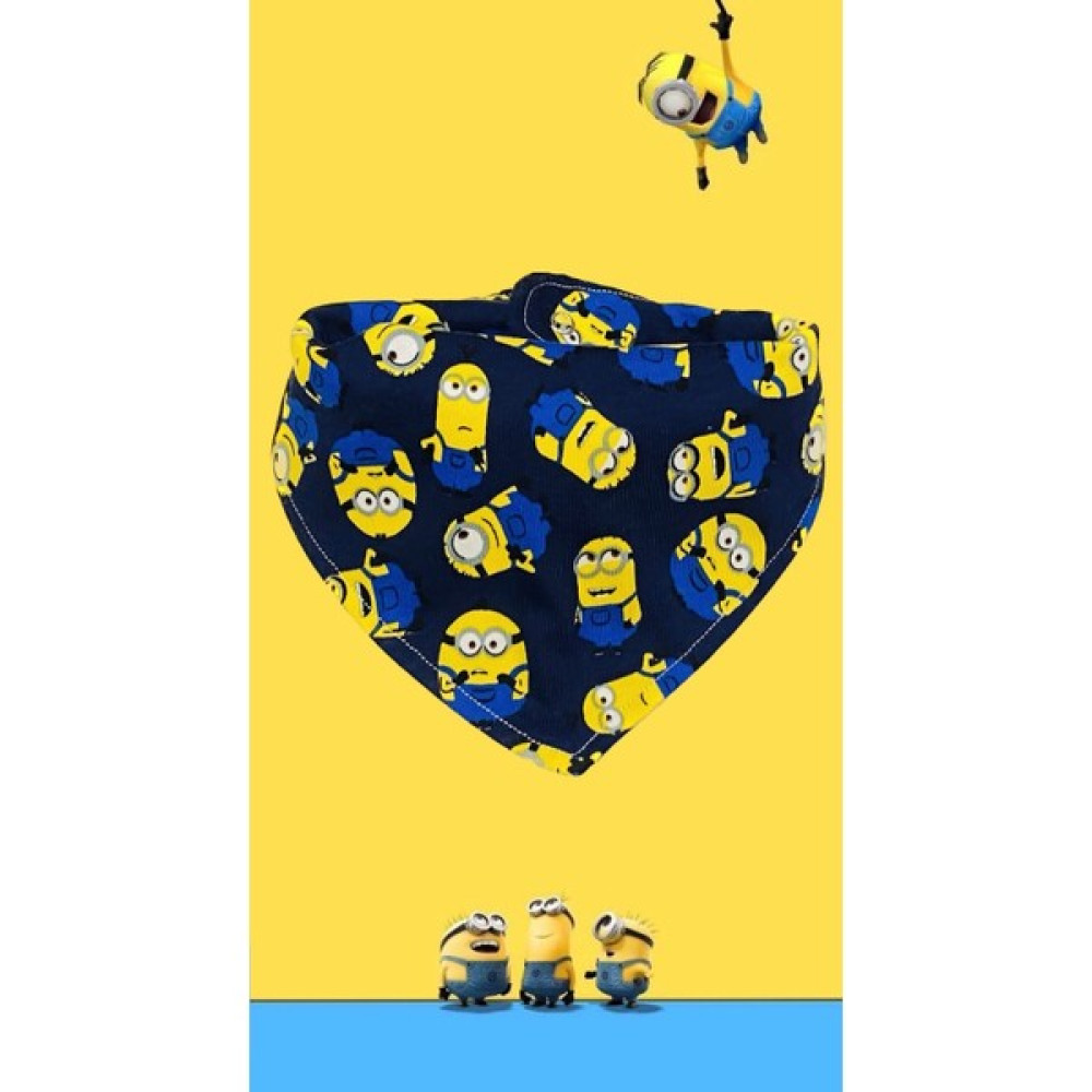 Lumos Trade Unisex Bebek Organik Kumaş Çift Katlı Minyonlar Karakterli Fular Mama Önlüğü - Salya Önlüğü - Renkli - Standart Mama Önlüğü Fiyatı