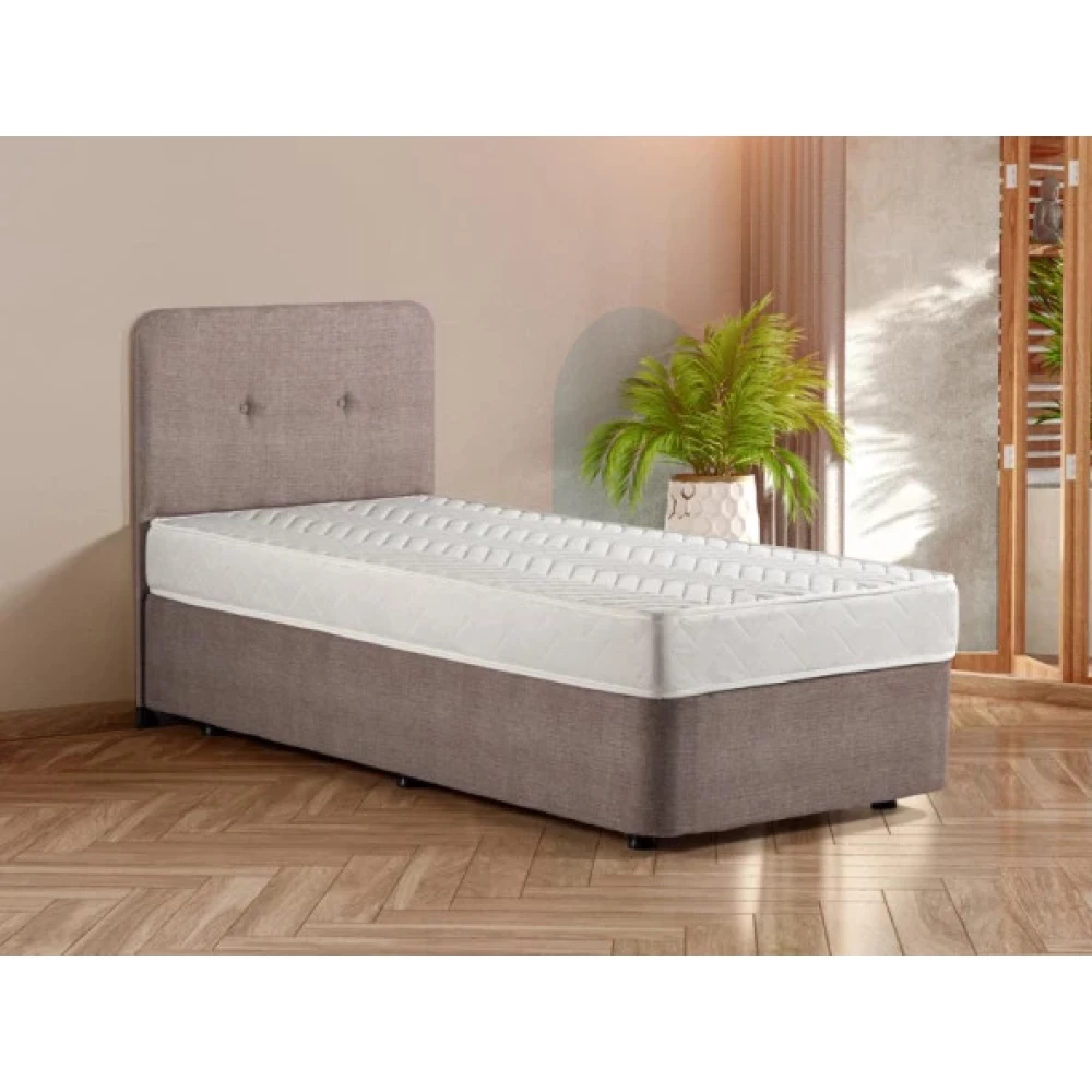 Luna Baza Baslik Yatak Seti - 80X180 Cm Tek Kisilik Ortopedik Set Saglamlastirilmis Sandikli Baza Yatak Odası Takımı / Seti Fiyatı