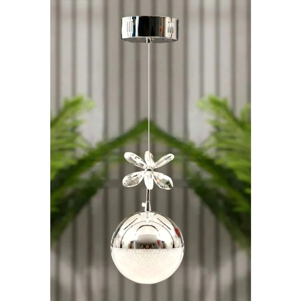 Luna Lighting Clasy Model 3 Renk Metal Salon Mutfak Oturma Yatak Odası Modern LED Sarkıt Tekli Avize - Krom Avize Fiyatı