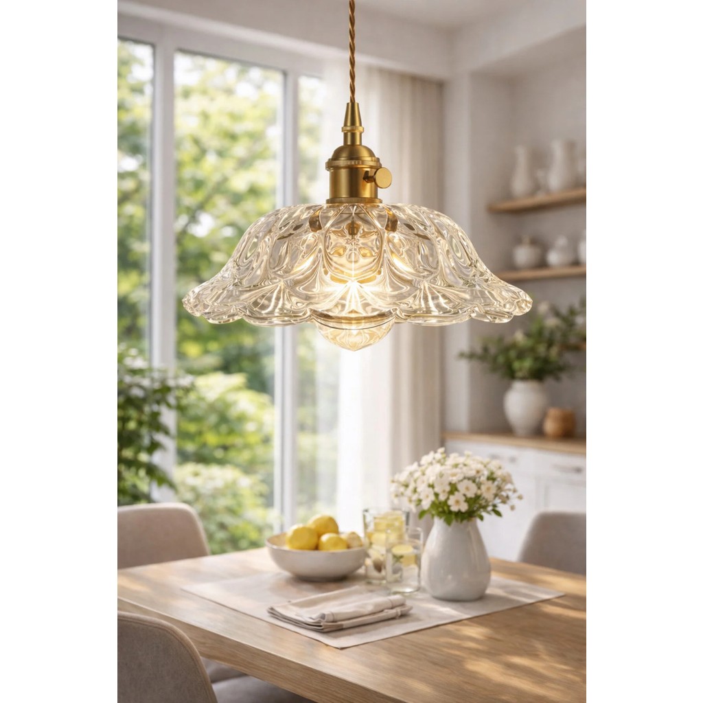 Luna Lighting Italiano Model Şeffaf Cam Klasik Sarkıt Tekli Avize - 1 Avize Fiyatı