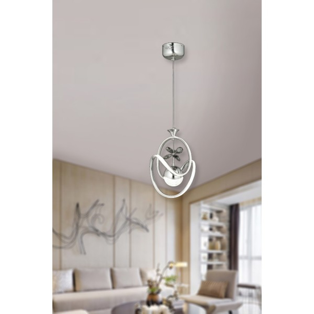 Luna Lighting Modern LED Avize Ledli Avize - Krom - 1'li Avize Fiyatı