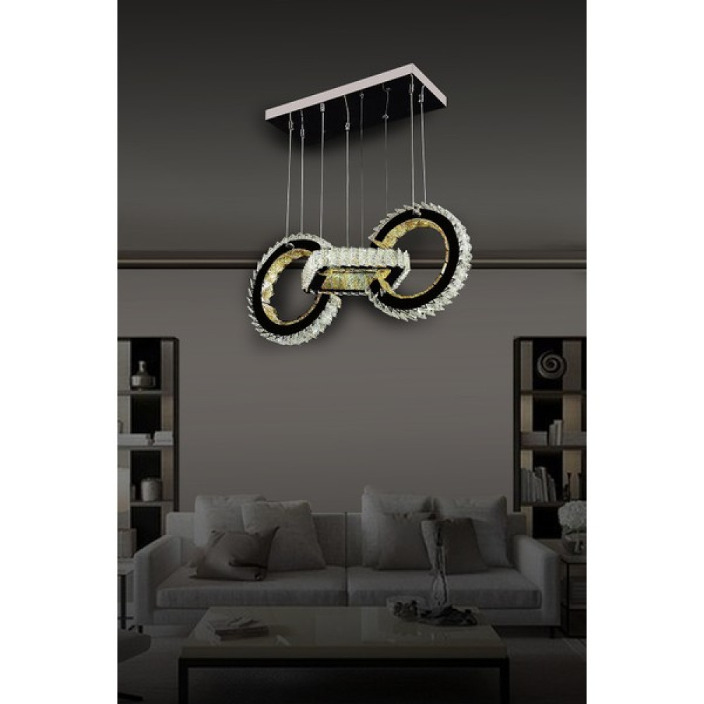 Luna Lighting Modern Luxury Plofonyer LED Avize - Krom - 1'li Avize Fiyatı