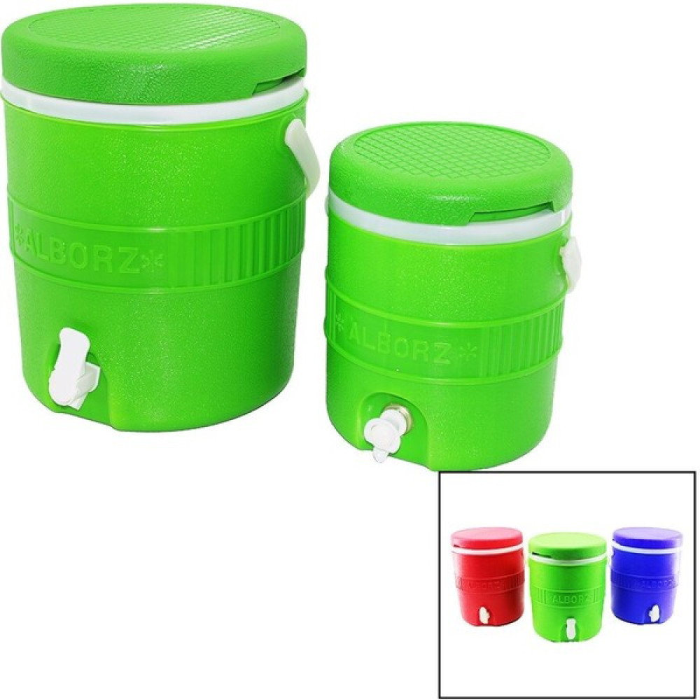 Lunaross 2pcs 18LT+6LT Plastik Termos Yuvarlak Bidon - Musluklu - Taşıma Kulplu (4914) - Yeşil - Mavi Oto Boyaları Fiyatı