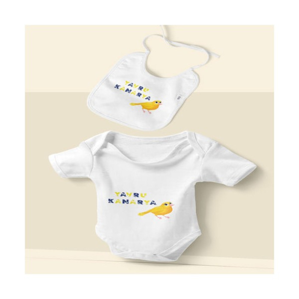 Lunas Store Fenerbahçe Tasarımlı Bebek Zıbın ve Mama Önlüğü Set, Fenerbahçeli Bebek Hediyeliği Bebek Zıbın Seti Fiyatı
